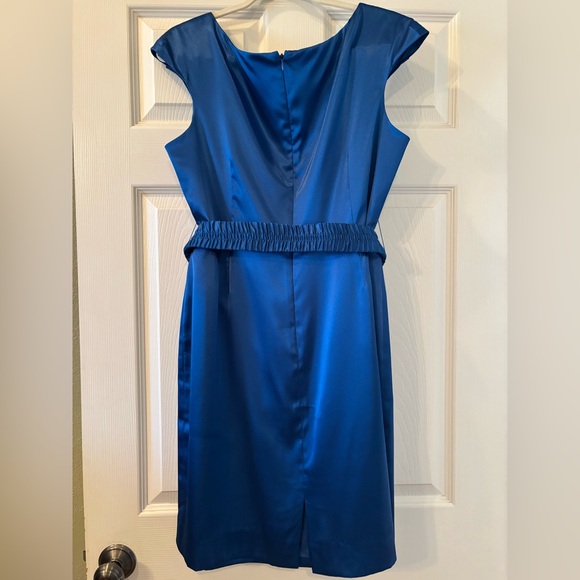 Antonio Melani Elegant Blue Cap Sleeve Dress Size 12 - Picture 3 of 8